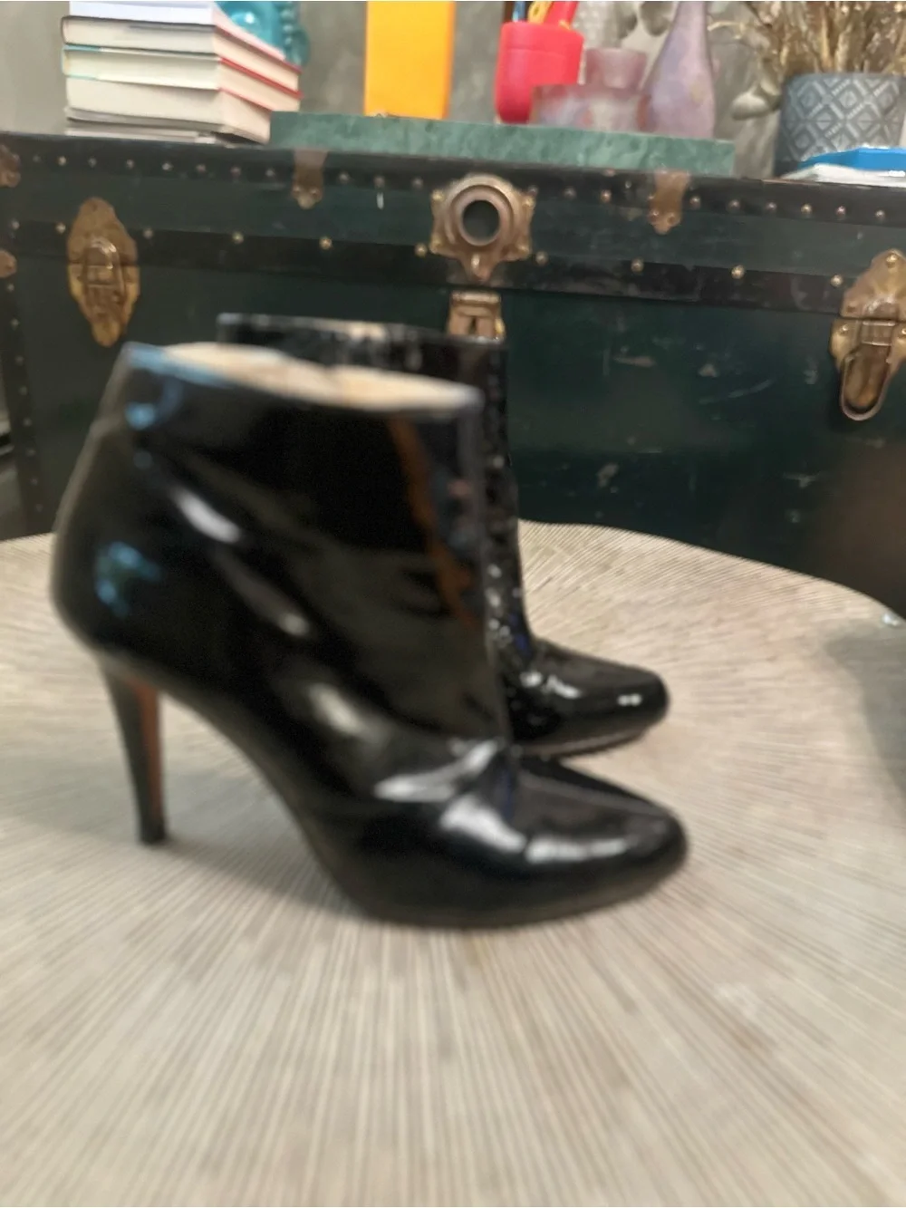 Vintage Isabel Toledo for Anne Klein patent leather booties